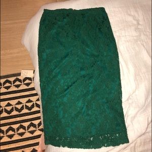 Mermaid Green Pencil Skirt